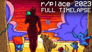 r/place - full timelapse 2023 (4K ultra hd)
