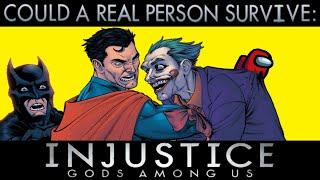 Could A Real Person Survive: Injustice Gods Among Us ALL Supermoves & Stages? COMPILATION