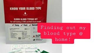 Eldoncard Blood Type Test - At Home Blood Type Test