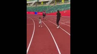 Allyson Felix's daughter Cammy is a track star in the making