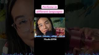 ASMR PERFUME IN DIFFERENT LANGUAGES w/ Fast Tapping   #shorts