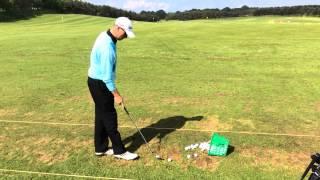 Graham J Gordon of GolfblogspotUK warming up on the Range