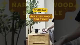 Everyday with Nara Oak Wood Side Table #Shorts