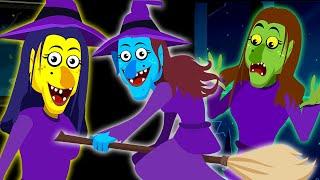 Teen Rangeen Chudail | Three Little Witches | Hindi Rhymes