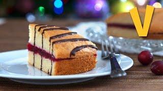 Chocolate Drizzle Cranberry Cake