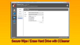 Secure Wipe / Erase Hard Drive with CCleaner