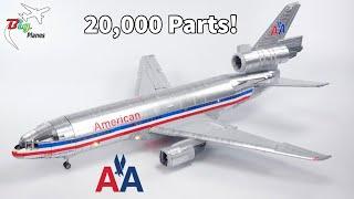 LEGO American Airlines DC-10 MOC! Motorized Landing Gear, 20,000 Parts, and Full Interior!