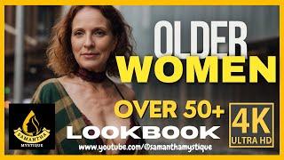 Elegant Older Women over 50 on Rainy City streets AI lookbook AI ART