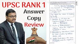 Reviewing Answer Copy of UPSC Rank 1 | GS 1 | UPSC Baadshah