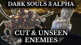 Dark Souls 3 Cut Content - Unseen Alpha Enemies - Baby Ocelotte - Hollow Filled Slugs