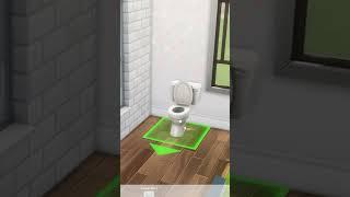 Base Game Family Bathroom // The Sims 4 Room Build #Shorts