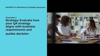 MCANTA QA Services - 5 dimensions of Quality Assurance