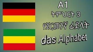 A1 - German Amharic | ትምህርት  3  | የጀርመን ፊደላት | das Alphabet | የጀርመነኛ ቋንቋ ለጀማሪ | አማረኛ ተናጋሪ | Learn