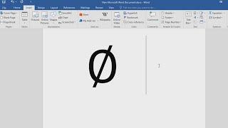 How to type Empty Set symbol in Word