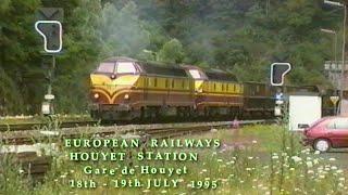 European Railways in the 1990s Houyet Station (Belgium)  (SNCB) on the 18th + 19th July 1995