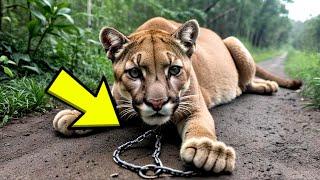 Animal Activists Rescue Chained Puma – They Burst Into Tears When She Refuses To Move!