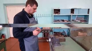 Резание металла слесарной ножовкой