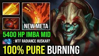 NEW META 1v5 Can't Kill Radiance Burning Spear No Need Mana 100% Pure Damage 5400 HP Huskar Dota 2