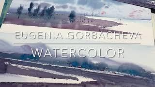 Two paintings in 20 minutes | Watercolor landscape | Art by Eugenia Gorbacheva