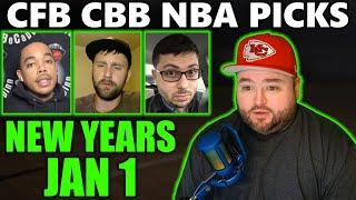 CFB NBA CBB Picks with Kyle Kirms | New Years Day January 1st