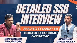 Mock I/O for SSB by Sanjay Sir, Candidate 6 I #ssb #savda #ssbinterview #ssbinterviewpreparation