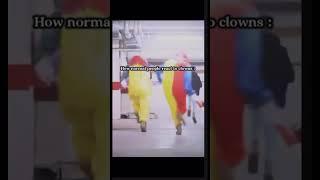 How Normal People React To Clowns Vs Men #shorts #clown #scary