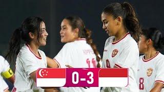 FULL HIGHLIGHT TIMNAS PUTRI | INDONESIA VS SINGAPURA !! SEMIFINAL PIALA AFF WANITA 2024 | FansCamera