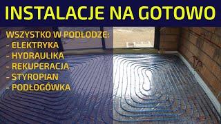Jak ukryłem wszystkie instalacje pod posadzką? Wszystko gotowe do wylewek.