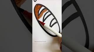 Oddly Satisfying Coloring | Baguette | #️⃣43 |  #shorts