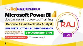 Power BI Tutorial | Free Live Demo Session By Ambarishan From Raj Cloud Technologies | Fabric | SQL