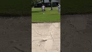 Playing tick tack toe with wedged into the bunker #golf #bammikell