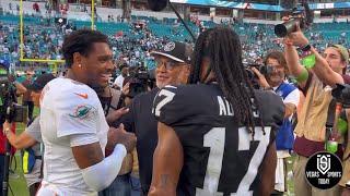 DAVANTE ADAMS HUGS JALEN RAMSEY AFTER HARD FOUGHT BATTLE IN MIAMI; SHOW ELITE RESPECT FOR EACH OTHER