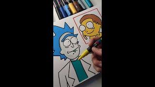 Drawing Rick and Morty with Posca Markers (drip effect)