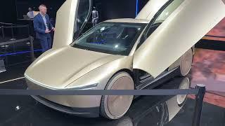 New Tesla Cybercab (2025) first view Bruxelles motor show 2025