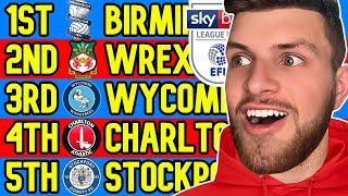 MY FINAL LEAGUE 1 TABLE PREDICTIONS