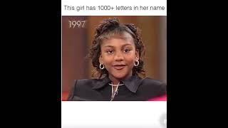 Oprah girl with 1000 letters in her name
