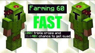 New FASTEST Way To Get Farming XP Garden Update Hypixel Skyblock