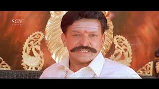 Dr. Vishnuvardhan Angrily Beat Shobharaj for Pushing Pregnant Meena | Simhadriya Simha Movie Scene