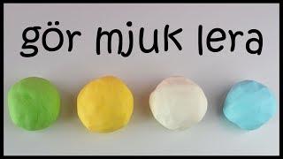 Pyssel DIY mjuk lera | recept på play-doh med två ingredienser (på svenska)