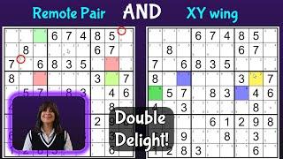 Solving a Hard Level Sudoku Puzzle with Remote Pair AND XY Wing!!!