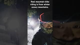 Real mountain bike riding is from winter snowy mountains. #MTB #korea #subike