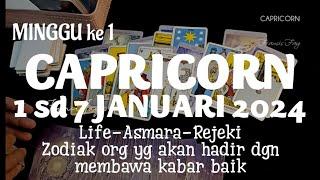 CAPRICORN 1 sd 7 JANUARI 2024MINGGU PERTAMA 7 HARI KEDEPAN#7hari #ramalantarot