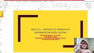 AULA 11. PROCESSO DE TRABALHO DO ENFERMEIRO NA ATENÇÃO PRIMÁRIA