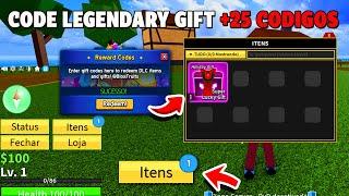 RAPIDO!!! NOVO CODE GIFT LENDARIO +25 CÓDIGOS DE 2X XP BELI E RESET NO BLOX FRUITS 2024 - blox fruit