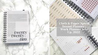 Cloth & Paper A5 Spiral Planner Set Up 2022 | Luxury Planning | Work Planner