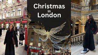 Christmas in London vlog | xmas lights solo date, meeting with friends, & beat boppin around London