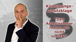 Kündigungsschutzklage - "Den Arbeitnehmer nehme ich nicht zurück" | Fachanwalt Alexander Bredereck