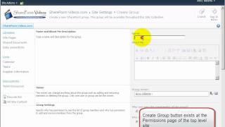 Create a new SharePoint user group