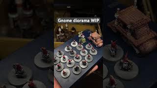 Gnomes today’s livestream. Almost ready for the diorama build. #miniaturepainting #gnomes #diorama