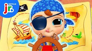 Pirate Treasure Hunt with Matey Baby John! ‍️ Little Angel | Netflix Jr